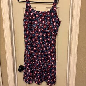 Columbia Red and Blue Floral Shirt